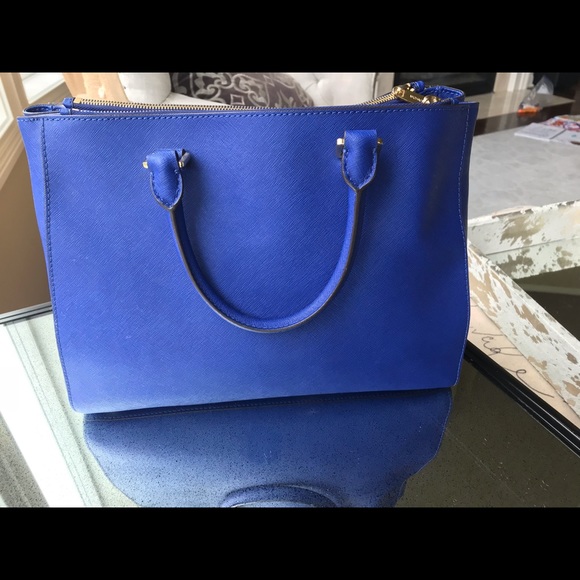 Michael kors blue large crossbody handbag - Picture 6 of 8